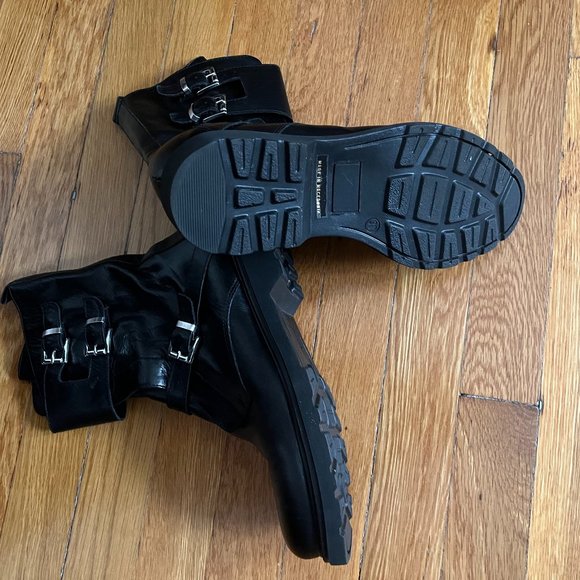 Leather Combat Boots, size 38 - Picture 2 of 4